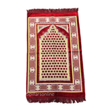 Velvet Brick Design Prayer Mat (Red)