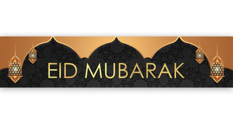 Eid Mubarak Banner (Black & Gold)