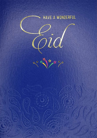 Have A Wonderful Eid Card in Blue