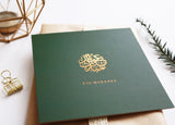 Eid Mubarak Gold Foiled Greeting Card in Olive