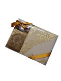 Luxury Velvet Quran, Tasbeeh, Prayer Mat Set (A6 Gold)