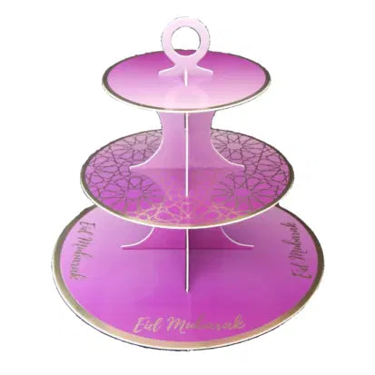 Eid Mubarak Cupcake Stand – Purple & Gold