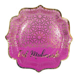 Eid Mubarak Party Plates (10pk) – Purple & Gold