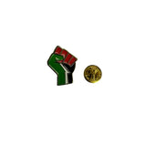 Palestine Flag Colour Fist Metal Badge