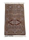 Thin Plain Prayer Mat Brown Kabah Design