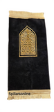 Soft Luxury Suede Long Prayer Mat with Kabah Design