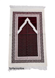 Velvet Design Prayer Mat with White Border